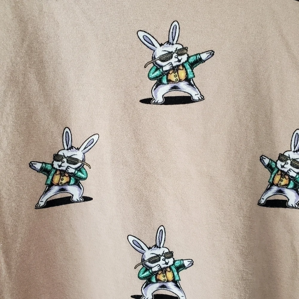 Denim and Flower bunny short sleeve sirt size